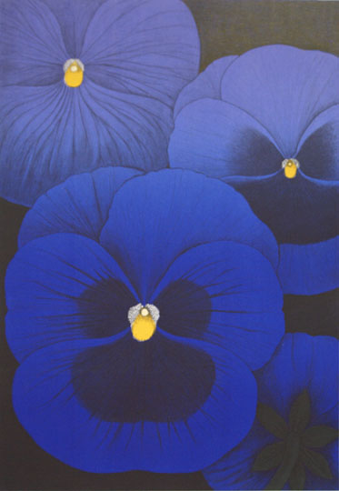 Maria Hillfon  www.hillfon.com  Tankfullhet - Thoughtfulness, 79x55 litografi, lito